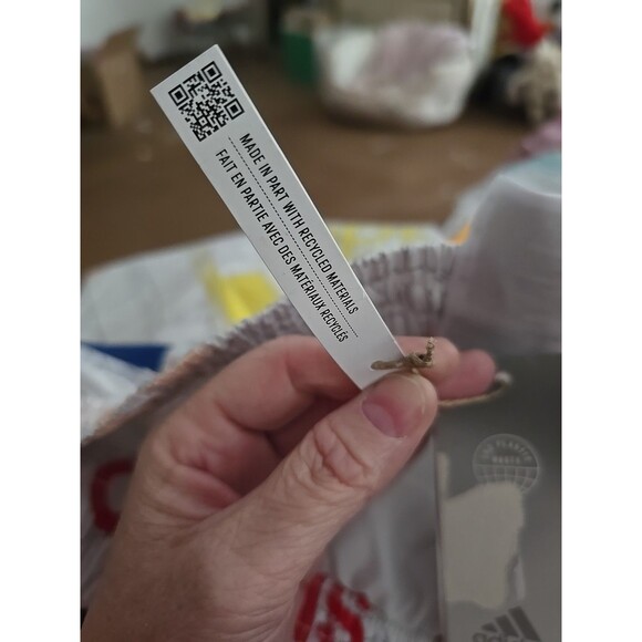 Adidas Multicolor All Over Logo Track Wind Nylon Pants Womens Size Small - Picture 4 of 6